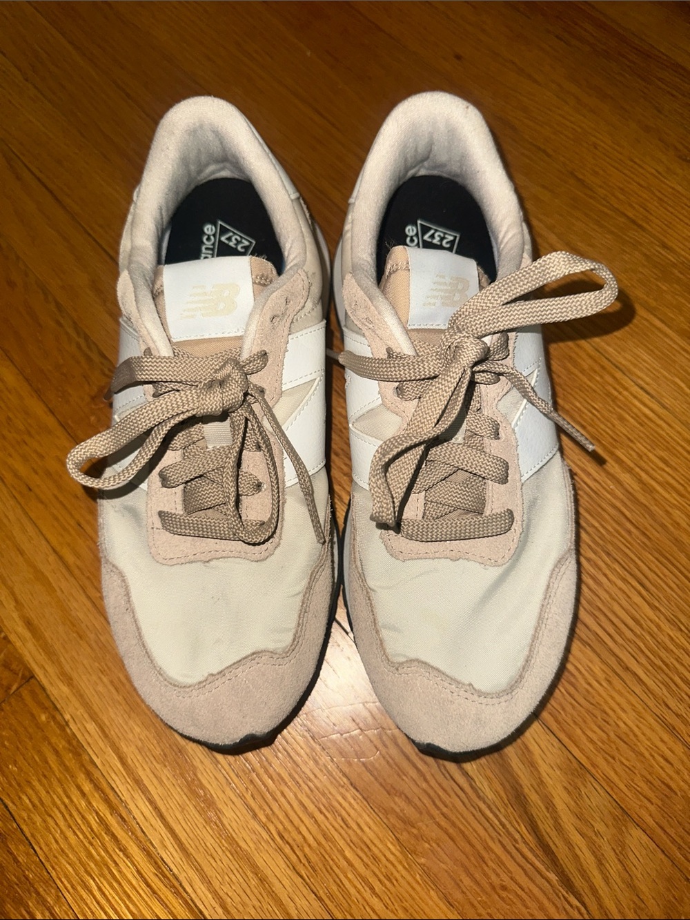 New Balance 237 Cream & White Retro Runner Sneakers
